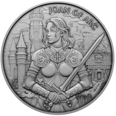 1 Unze Silbermünze - Legendary Warriors - (7.) Jeanne d`Arc - 1 Oz Silber Silver Coin 999