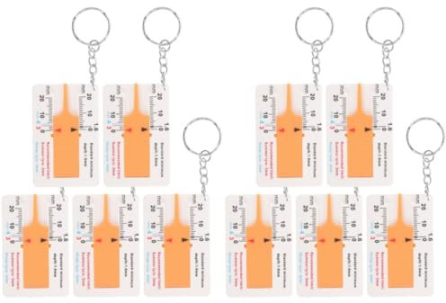 JECOMPRIS 2 Set Misuratore Di Profondità Del Pneumatico Calibri Strumento Profondimetro Per Pneumatici Del Filo Del Pneumatico Manometro Per Pneumatici Per Auto 5 Pezzi * 2
