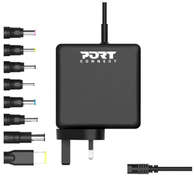 Universal Laptop Power Supply Adapter, 65W, 8 Plugs, Compatible with 15-inch Notebooks