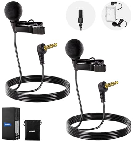 NEEWER Microphones Cravate Miniatures LM8 ø4mm (2 Pack)