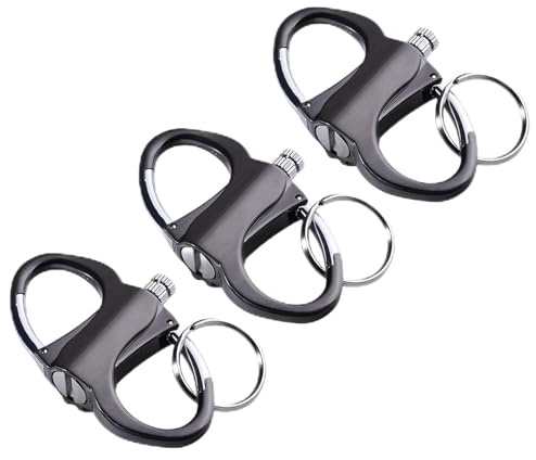 Keychain Lighter - Permanent Match Infinity Lighter with Keychain, Metal KEYCHAIN Unlimited Waterproof Matches, The Forever LIGHTER, Emergency Fire Starter Striker Set, for Outdoor Camping (3)