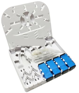 LNWZVMZFV Panneau de brassage ODF 3,0 x 2,0 mm, prise fibre optique 4 ports SC UPC ABS + PC FTTH(10pcs Apc)
