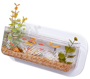 Xanorrg Acquari Appesi Muro per Animali Domestici con Contenitore Giardinaggio Vegetale Idroponico Decorazioni Interni Vegetali Vasi A Parete Trasparente
