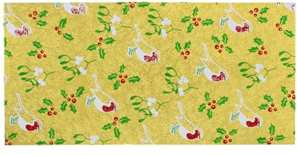Culpitt Christmas Cake Boards | 8 x 4 | Gold Robin Rectangular Cake Cards, 3mm Thick Card Plates For Presenting & Displaying Festive Bakes, Desserts, Yule Logs - 5 Pack