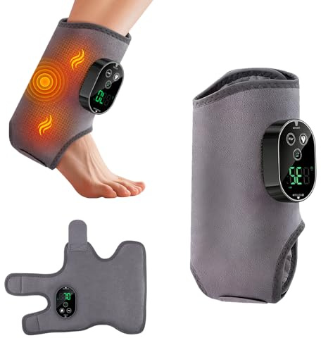 Fussmassagegerät mit Wärme, Fußwärmer mit 3 Vibrationsmodi & 5 Heizstufen, Kabelloser Fußmassager für Entspannung & Durchblutung, Tragbarer Fußwärmer mit Timer für Zuhause Büro Reise (1 PCS)