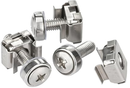 Écrous et vis de fixation à cage, Jeu de combinaison vis à écrou cage M5 M6, écrous flottants en acier inoxydable 16-30mm(10pcs,M6x16mm)