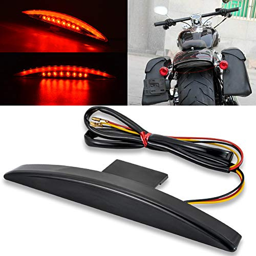 NATGIC Motorrad-Rücklicht, Kotflügelspitze, LED-Bremslauflicht für H-arley Breakout EFI FXSB CVO 2013-2017 (Rauchglas)