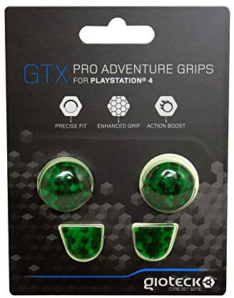 Gioteck - Gtx Ps4 - Funda Protectora de Silicona para Mando Ps4, Protección para Joysticks, Antideslizante, Precisión Grips para Playstation 4 Cubos Verdes (Ps4)