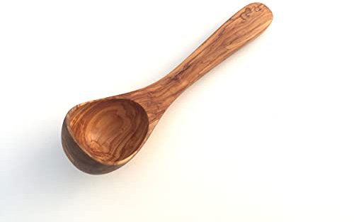 Generisch Kelle Länge wählbar 30/35 cm, Suppenkelle, Schöpflöffel, Saunakelle, aus Olivenholz in Handarbeit (Länge: 25 cm)
