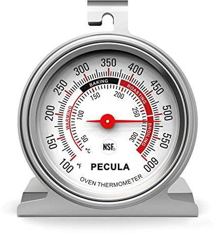 Termómetro de horno 50-300 °C/80-700 °F, termómetro de cocina para horno, termómetro de acero inoxidable de lectura instantánea, termómetro de cocina de cocina, medidor de temperatura del horno