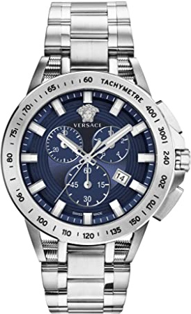 Versace Herrenuhr Chronograph Quarz Edelstahl - VE3E00521
