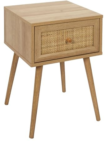 HOME DECO FACTORY Table de Chevet Bali 1 Tiroir Design Tropical Sable