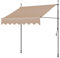 LIFERUN Klemmmarkise ohne Bohren 200cm mit Handkurbel Balkon Balkonmarkise Markise Sonnenschutz Wasserdicht UV-beständig Höhenverstellbar Wasserabweisend Terrassenüberdachung Metall & Polyester Khaki