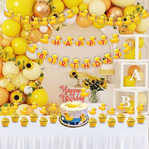Seyal® Decoración de fiesta de cumpleaños - Suministros de fiesta de cumpleaños con diseño de pato