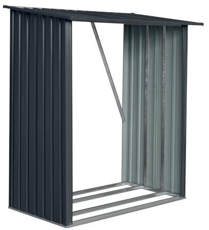 WERKA PRO Abri Range bûches métal 1,64 x 0,83 H 1,57 m