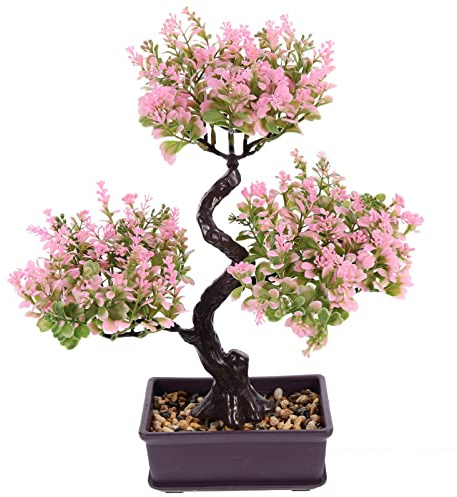 GANAZONO Artificial Bonsai Plant Pot Realistic Fake Potted Plants Desktop Ornament for Home Office Decoration No Maintenance 14.17X12.60X3.94In