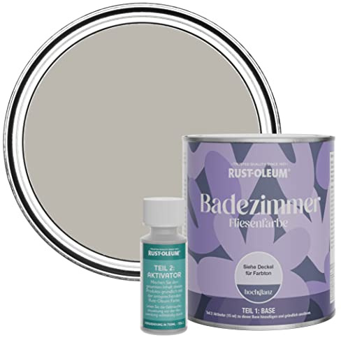 Rust-Oleum Brown Water-Resistant Bathroom Tile Paint in Gloss Finish - Gorthleck 750ml