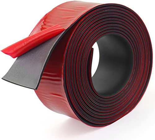 Bandes en caoutchouc néoprène, autocollantes, plaque en caoutchouc néoprène, tapis en caoutchouc pour bricolage, joints, tapis, sol, protection, tampon, anti-vibration, antidérapant, 50 mm (l) x 1,5