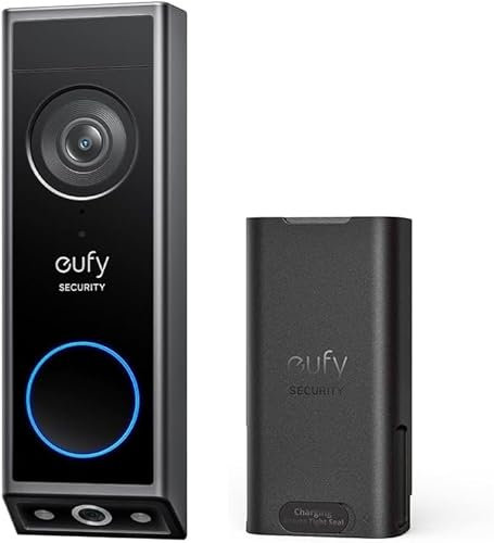 eufy Security Video Doorbell E340 Kit, No Subscription, Dual Cameras, Head-to-Toe View, 2K FHD Doorbell Camera, Two-Way Talk, Delivery Guard, AI Motion Detection, Rechargeable Battery, Built-in 8GB