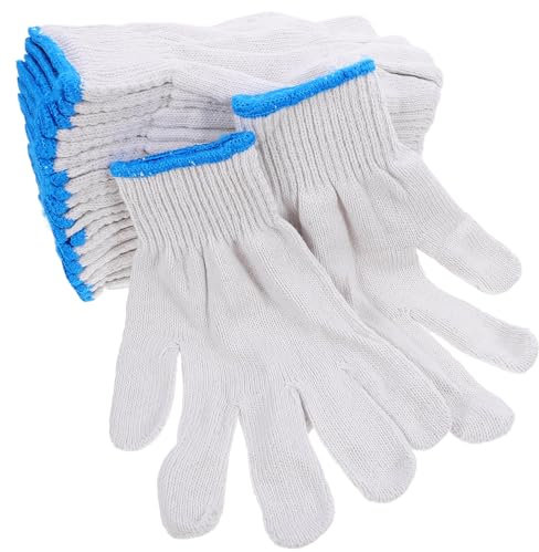 VINTORKY 20paare Outdoorhandschuhe Für Gartenarbeit Und Haushalt Arbeitshandschuhe Aus Baumwollfaden Mit Rutschfester Oberfläche Schutzhandschuhe Mit Sorgfältigen Nähten Für Haltbarkeit Mas