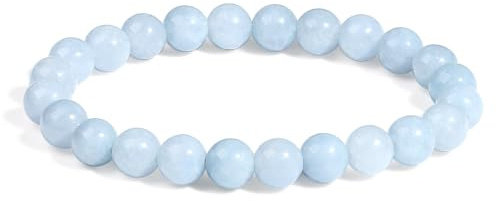 XIANNVXI 8mm Perlenarmband Herren Armband Kristalle Echte Steine Armbänder Damen Elastisches Armband
