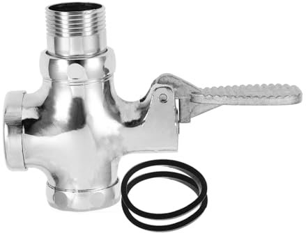 Cabilock 1Ensemble Chasse Eau à Pédale pour Toilettes Accroupies Valve à Délai Arrêt pour Minimiser Gaspillage Eau Installation Simple