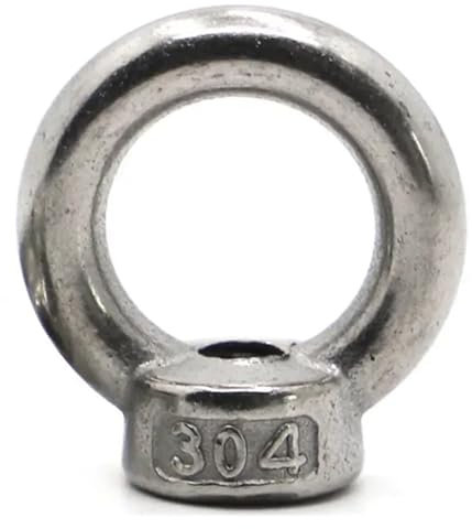 1 stück Ringmutter Ösenmutter Schlaufenloch Ringgewindemutter 304 Edelstahl M3 M4 M5 M6 M8 M10 M12 Ringmutter Rigging(M6 1pc)