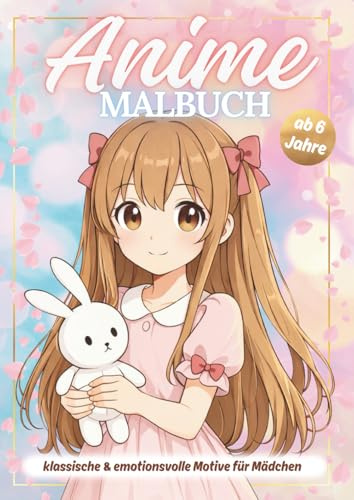 Anime Malbuch - Anime Manga Ausmalbuch für Mädchen - 45 Motive - ideal als Geschenk
