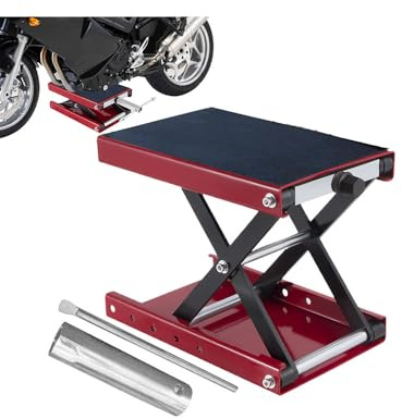 Qoukonao Support élévateur de Moto | Cric Portable pour Table élévatrice de Moto – Accessoires de Table de Levage Rapide et Robuste pour Scooter, équitation, Garage, Atelier d'entretien