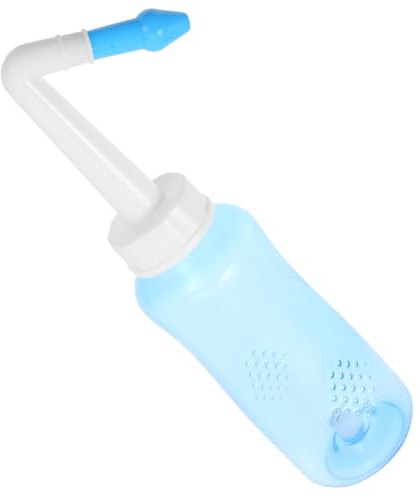 MERRYHAPY Flacon de Lavage Nasal Portable avec Valve Manuelle pour Irrigation des Sinus Contrôle de Débit Ajustable Nettoyeur Nasal pour Adultes et Garçon Fille