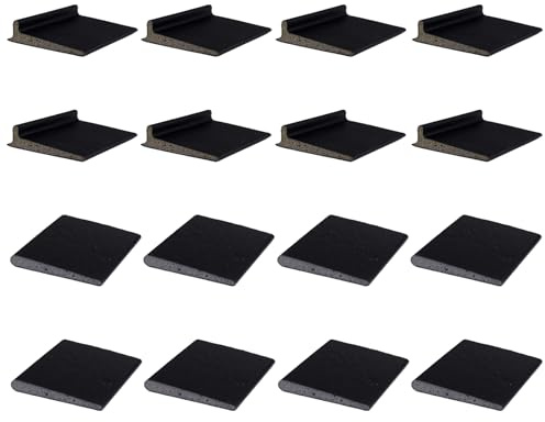 INCREWAY Lot de 16 kits d'étanchéité de porte en polyuréthane noir avec ruban adhésif pour isolation phonique et protection contre les intempéries de porte intérieure et fenêtre