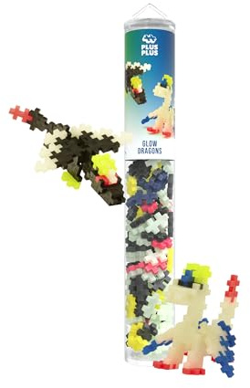 Plus-Plus Tube Dragon Lumineux 100 pièces – Jeu créatif éducatif Enfants 5 Ans+ – Construction, activité ludique, Cadeau Amusant et Original