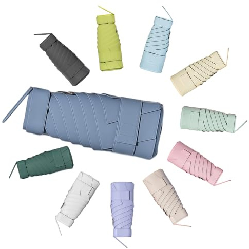 YYHCC Paraguas Plegable,Antiviento,Parasol,Paraguas Mujer Hombre,Pequeño,Paraguas de Viaje,Mini,Umbrella,Automatico (Azul Neblina)