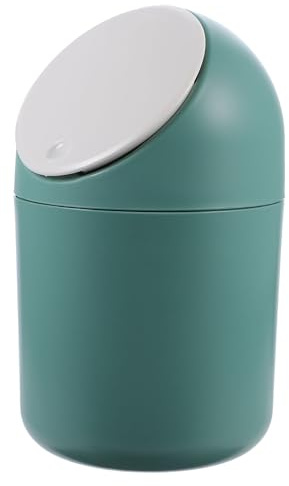 DOITOOL Cestino da Tavolo in Plastica PP Coperchio Mini Bidone della Spazzatura 125X125X20 CM per Ufficio Cucina e Camera da Letto Contenitore Compatto per Rifiuti da Scrivania
