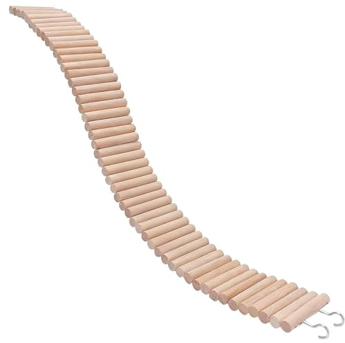 Puente para Hámster de Madera Accesorios de Madera para Jaula de Mascotas | Puente Escalera De Madera Para Hámster para Animales Pequeños Ardilla Jerbo Ratón Reptil Petauro del