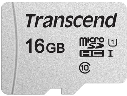Transcend Highspeed 16GB micro SDXC/SDHC Speicherkarte (für Smartphones, etc. und Digitalkameras) / Class 10, UHS-I – TS16GUSD300S-A (mit Adapter)
