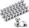 Temporaryt Aimant, 24PCS Magnet Métalliques Aimant Puissant 12x16mm - Aimants en Acier Inoxydable Aimants Frigo pour Tableau D'affichage, Réfrigérateur etc. - avec Boîte de Rangement