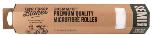 Two Fussy Blokes 305 mm (12 Inch) Semi-Smooth Microfibre Paint Roller Refill Sleeves – Ideal for Emulsion, Primer & Ceiling Paint on Plaster, Drywall & Rendered Walls [Single]