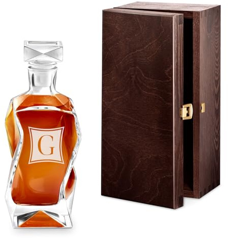 Maverton Whisky Karaffe mit Gravur - Whisky Dekanter - 700ml - Geschenk zum Geburtstag für Männer - Initialien