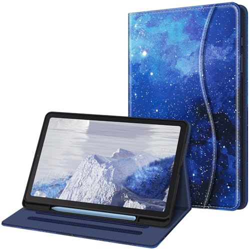 FINTIE Case for Samsung Galaxy Tab S6 Lite 10.4 Inch 2024/2022/ 2020 | with S Pen Holder, Multi-Angle Viewing Soft TPU Back Cover with Pocket, Auto Wake/Sleep, Z-Starry Sky