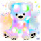 Hopearl LED Musikalischer gefüllter Eisbär, der Singen Plüsch Spielzeug Einstellbare Lautstärke Lullaby Animierte Beruhige Geburtstagsfest für Kinder Kleinkind Mädchen, weiß, 28cm