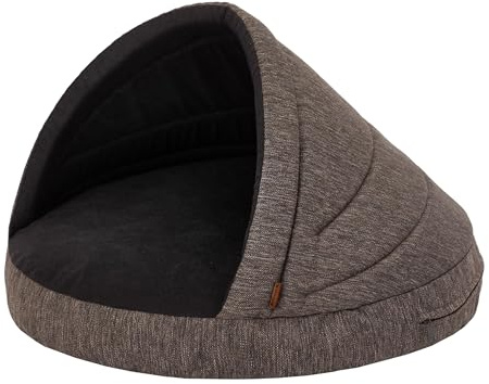 HOBBYGARDEN Hundematratze Haustierbett Hundehütte Kissen Liegen Hundehöhle Bett Sofa Hundekorb Tierbett Hunderuheplatz Hundesofa Matratze, 90 x 90cm, Braun