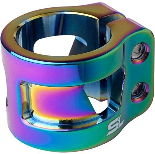 Core SL (Super Light) Collier de Serrage Double pour Trottinette – 2 boulons léger (Neochrome)
