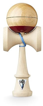 KROM Kendama Nihon NI - aus Holz für Anfänger und fortgeschrittene Spieler - Nihon NI - Geschicklichkeitsspiel für drinnen und draußen - Holzspielzeug mit Schnur und Kugel