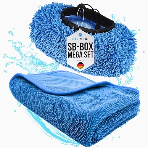 CARMODO® Mr.BOB Premium SB tvättborstöverdrag Carmodo premium torkduk 70 x 50 cm | mikrofiber bilsvamp torrduk borstskydd