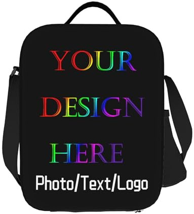 Bolsa de almuerzo personalizada para niñas, niños,mujeres,hombres, a la escuela,trabajo,lonchera,nombre de foto personalizado,bolsa con aislamiento térmico,contenedores,bolsas para viajes de picnic
