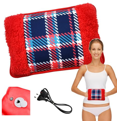 Powersell - Bolsa de Agua Caliente Eléctrica | Calentador de 500W con Bolsillos | Alivio Muscular y Menstrual | Mantiene el Calor por 5 Horas