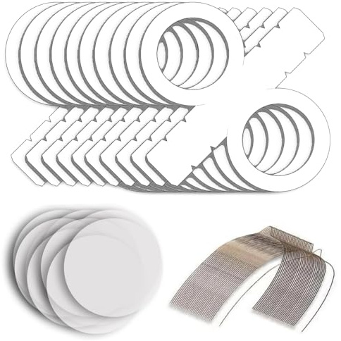 CREATIV DISCOUNT Laternen Bastelset für runde Laternen, 10 weiße Rohlinge, 20 runde Transparentpapierzuschnitte, 10 Laternenbügel, Ideal für 10 Martinslaternen