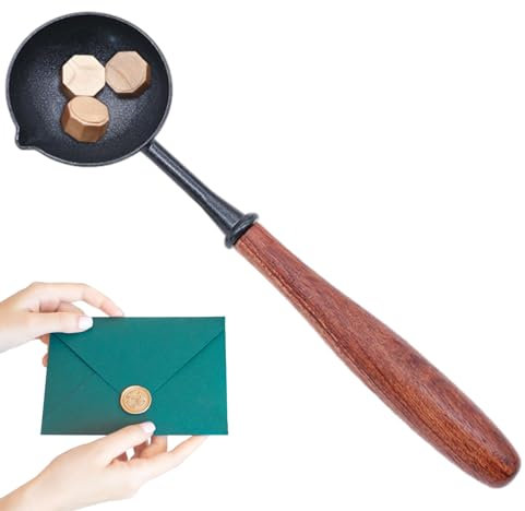 CENMOO Wachsschmelzlöffel, Löffel | Antihaft-Löffel mit Siegelwachs | Langlebiger Siegelwachs-Löffel mit Holzgriff