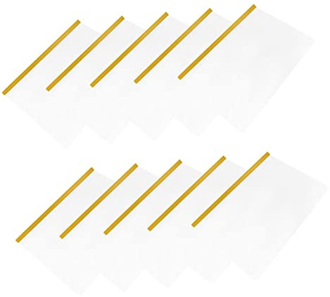Tofficu 10St Schubladenordner a4 Kunststoffkleber Büro aktenkoffer aktentaschen transparente Aktenordner Dateiorganisator druckbar Stangenklemme Testpapierhalter Mappe Student Plastik